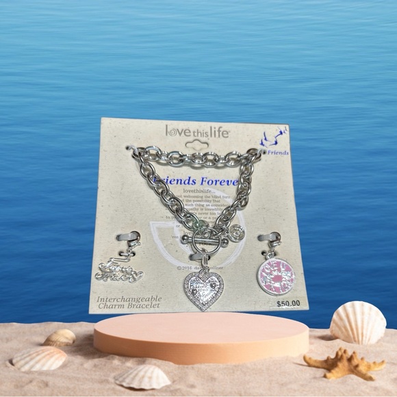 Love this Life Women's 8" Silver Interchangeable Charm Toggle Bracelet - Picture 11 of 11